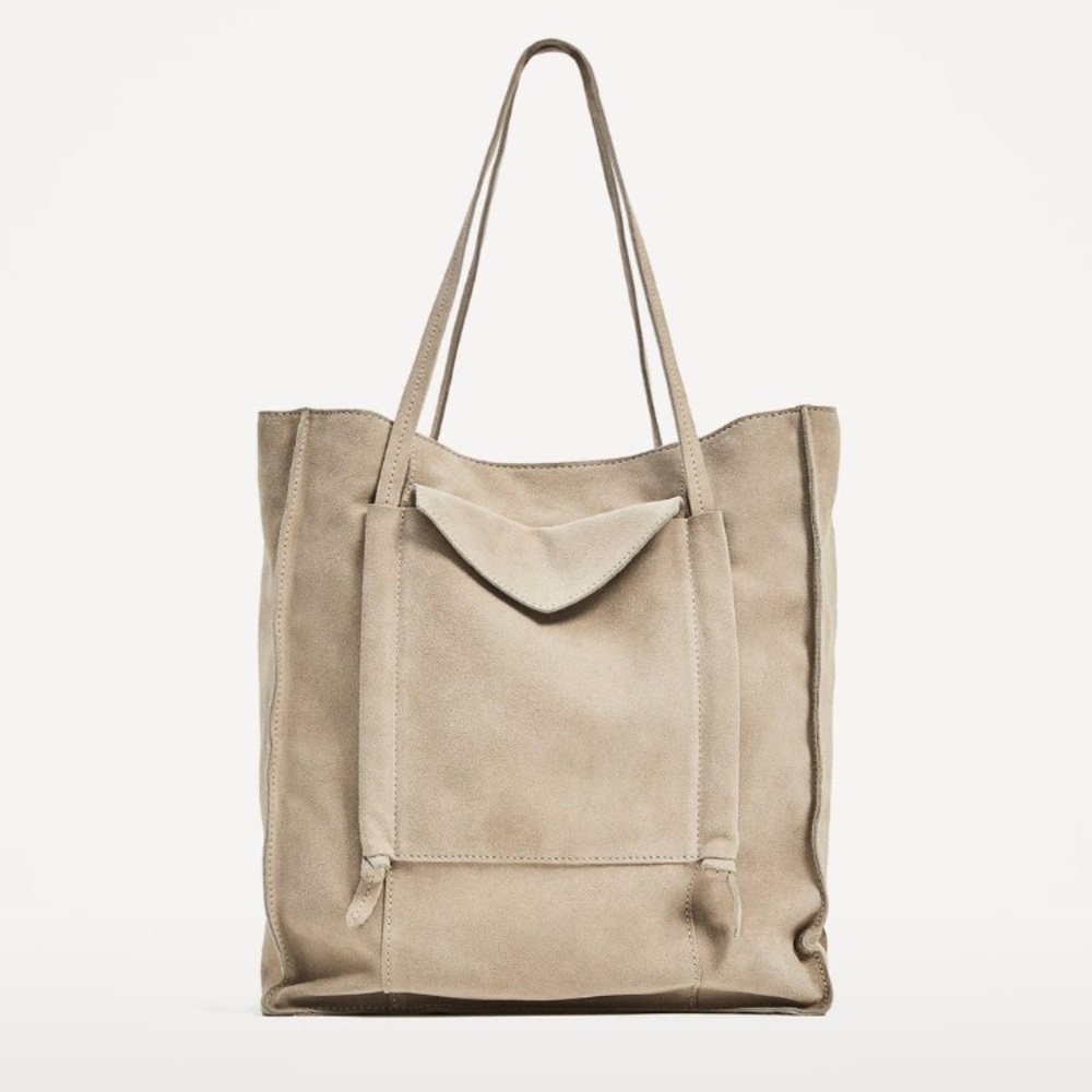 Zara Split Suede Tote